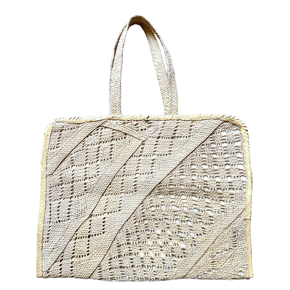 Vintage Woven Straw Tote Boho